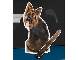 German Shepherd dog rear window wiper wagging tail sticker - $12.99