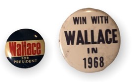 Wallace For President Pin Pinback Button Set Of 2 - $4.87
