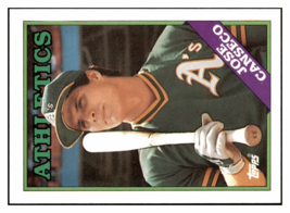 1988 Topps Jose Canseco   Oakland Athletics Baseball Card GMMGD - £3.93 GBP