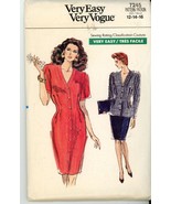 Vogue 7245 Misses/Misses Petite Dress, Tunic Skirt, Size 12-14-16 - £3.16 GBP