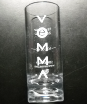 Vemma Shot Glass Tall Style Clear Plastic with White Print FTC Shut Down in 2015 - £6.38 GBP