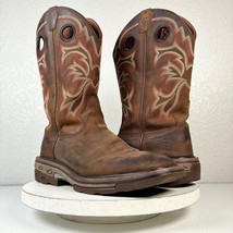 Lane Capitan Cowboy Work Boots LA PORTE 9D Western Leather Square Toe Wo... - $84.15