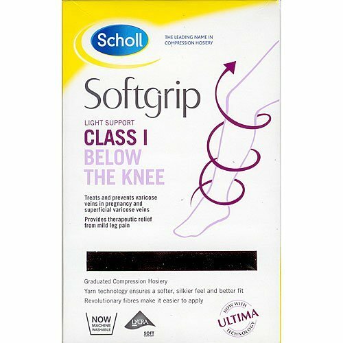 Scholl Softgrip Stockings with Ultima Class 1 Below Knee Closed Toe Blac... - $23.49