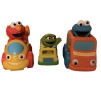 2011 Hasbro Sesame Street Car Lot 3 Cars Elmo Cookie Monster &amp; Oscar The... - £11.41 GBP