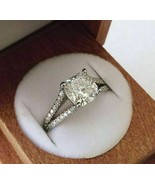 2.65Ct Cushion Cut Simulated Diamond 14K White Gold Engagement Ring in Size 8.5 - £209.91 GBP