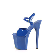 Pleaser FLAM809/RYBL/M 8&quot; High Heel Sexy Blue Platform Womens Ankle Strap Shoes - £48.32 GBP