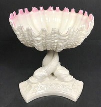 19th Century Royal Worcester Shell Dish Compote on Dolphin Pedestal RARE - $389.24