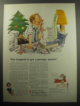 1957 Pitney-Bowes Postage Meter Ad - I'm tempted to get a postage meter - $18.49