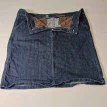Liz Claiborne Classic Stretch Women's Cotton Blend Denim Blue Jeans Skirt Sz 18 image 2