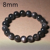 Natural Black Sunstone Moonstone Clear Beads Bracelet Crystal Women Men Black Mo - £53.66 GBP