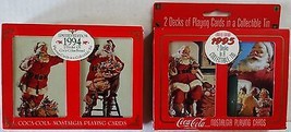 Two 1994 &amp; 2 1995 Decks COCA-COLA Christmas PLAYING CARDS LIMITED EDITIO... - $14.95