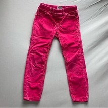 Girls 5 Hot Fuchsia Pink Corduroy Jean Pants Elastic Comfort Waits by Os... - £7.90 GBP