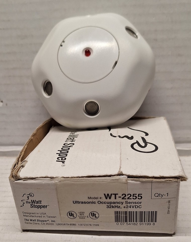 NEW WATTSTOPPER WT-2255 ULTRASONIC OCCUPANCY SENSOR 32kHz +24VDC WATT ST... - $109.00