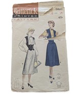 14/32 Vintage 1950s Sewing Pattern Butterick 5823 Westkit Skirt Blouse - $29.99
