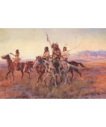 Four Mounted Indians by Charles M Russell Western Giclee Art Print + Shi... - £30.66 GBP+
