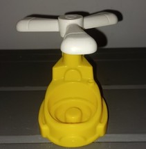 Fisher Price Little People Helicopter Rotors Turn Yellow Airport Copter 1998 - $7.99