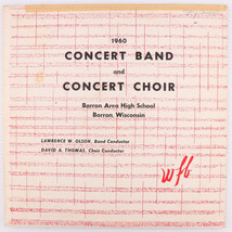 1960 Barron High School Wisconsin Concert Band and Choir 12&quot; LP Vinyl Record - $11.10