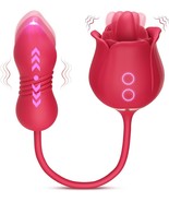 Sex Toys Rose Vibrator Dildo - MOOLIGIRL 4IN1 Adult Toys for Women with ... - $352.93 MXN
