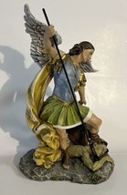 Joseph&#39;s Studio - Saint Michael Slaying Demon 12&quot; Figurine Archangel Angel Devil - £57.40 GBP