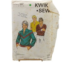 UNCUT Vintage Sewing PATTERN Sew Knit n Stretch 997, Kwik Sew 1970s Mens Raglan - £9.16 GBP