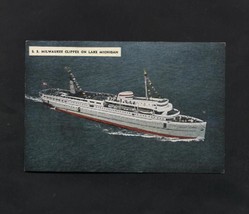 Vintage Postcard SS Milwaukee Clipper Lake Michigan Boats Ships Linen - £4.71 GBP