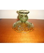 Fenton Candlestick Colonial Green Rose - $16.32 CAD