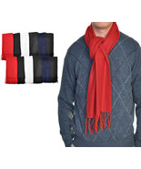 Long Polar Fleece Warm Mid Weight Cozy Muffler Scarf With Fringe 12 Pack - $37.73 CAD