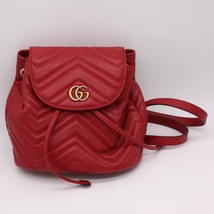 Gucci Marmont Red Leather Mini Backpack NWOT - £1,109.44 GBP