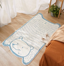 Cute cartoon bear rug carpet for bedroom, Bedroom bedside area rug - £45.42 GBP