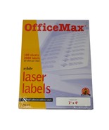 OfficeMax 86105 Avery 5161 White 1x4 Self Adhesive Address Laser Labels NEW - €16,87 EUR
