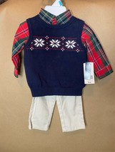Crown and Ivy 3-6m 3 Piece Outfit - Style: Fairisle 479E003 - MSRP $58.00 - $5.00