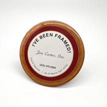 VTG I&#39;ve Been Framed 2.5&#39; Button Pin Jim Carter Inc South El Monte Calif... - £4.58 GBP