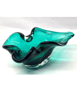 Vintage MURANO ART GLASS Cigar Ashtray Vase Bowl Dish Display Decor Cut ... - $68.70 CAD