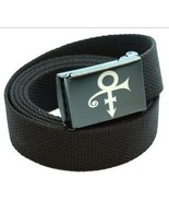 Prince Artist Symbol Black Canvas Belt Logo - $52.08 CAD