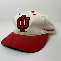 Vtg 90&#39;s Indiana Hoosiers Hat Russell Athletics Hat IU Baseball Cap Snap... - $18.73
