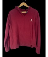 OU Sweatshirt Knit Hoodie Shirt Top Size Large Womens Red Knit V Neck Ok... - $37.60