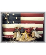 Primitive  Grungy Uncle Sam and Stars Tucks - £47.14 GBP
