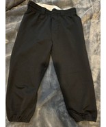 Wilson Knicker Baseball Pants Drawstring Youth XL Black Knit Softball Belt - $12.99