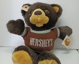 Vintage with Tag Heartline Hershey&#39;s Bear Plush  Chocolate Chums 1987 Ma... - £14.78 GBP