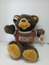 Vintage with Tag Heartline Hershey&#39;s Bear Plush  Chocolate Chums 1987 Mars 14&quot; - £14.68 GBP