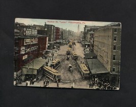 Vintage Postcard Market Street Loop Philadelphia  Advertising Buildings Trolley - £10.22 GBP
