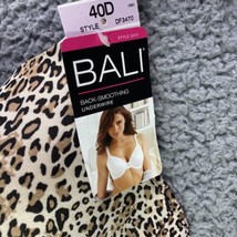 Bali Back Smoothing Underwire Push Up Bra Leopard Cheetah Padded 40D 3470 NWT$42 - £20.21 GBP