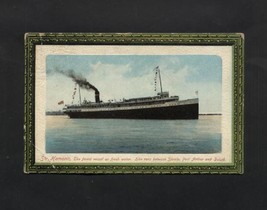 Vintage Postcard 19111910s Str Hamonic Boats Ships Steamliners  - £6.28 GBP