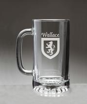 Wallace Irish Coat of Arms Glass Beer Mug (Sand Etched) - £22.15 GBP