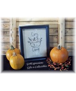 PRiMiTiVe Framed Stitchery Fall/Halloween "CANDY CORN" - $15.95