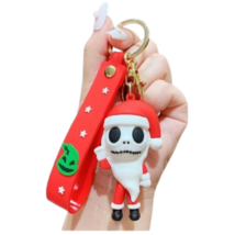 Jack Skellington Keychain Keyring Nightmare Before Christmas PVC Disney Red Xmas - £8.09 GBP