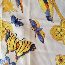 Vintage Silk Scarf, hand rolled, signed J Matz, Woodrow Wilson House butterflies image 6