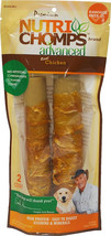 Nutri Chomps Advanced Twists Dog Treat Chicken Flavor 2 count Nutri Chomps Advan - £14.93 GBP