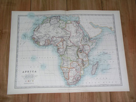 1907 Antique Map Of Africa / British French German Colonies Ostafrika Namibia - £22.80 GBP