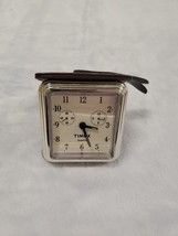 VINTAGE Timex Quartz 3&quot; Folding Alarm Clock w/ case - £11.59 GBP